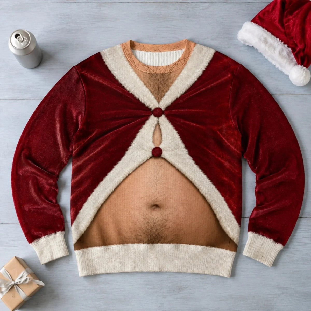 🎄 Too Much Holiday Cheer Ugly Christmas Sweatshirt – Funny Festive Holiday Gift for Men