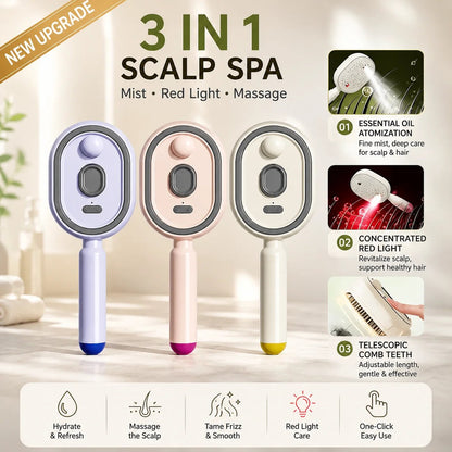 3-in-1 Mist Spray Scalp Massage Comb