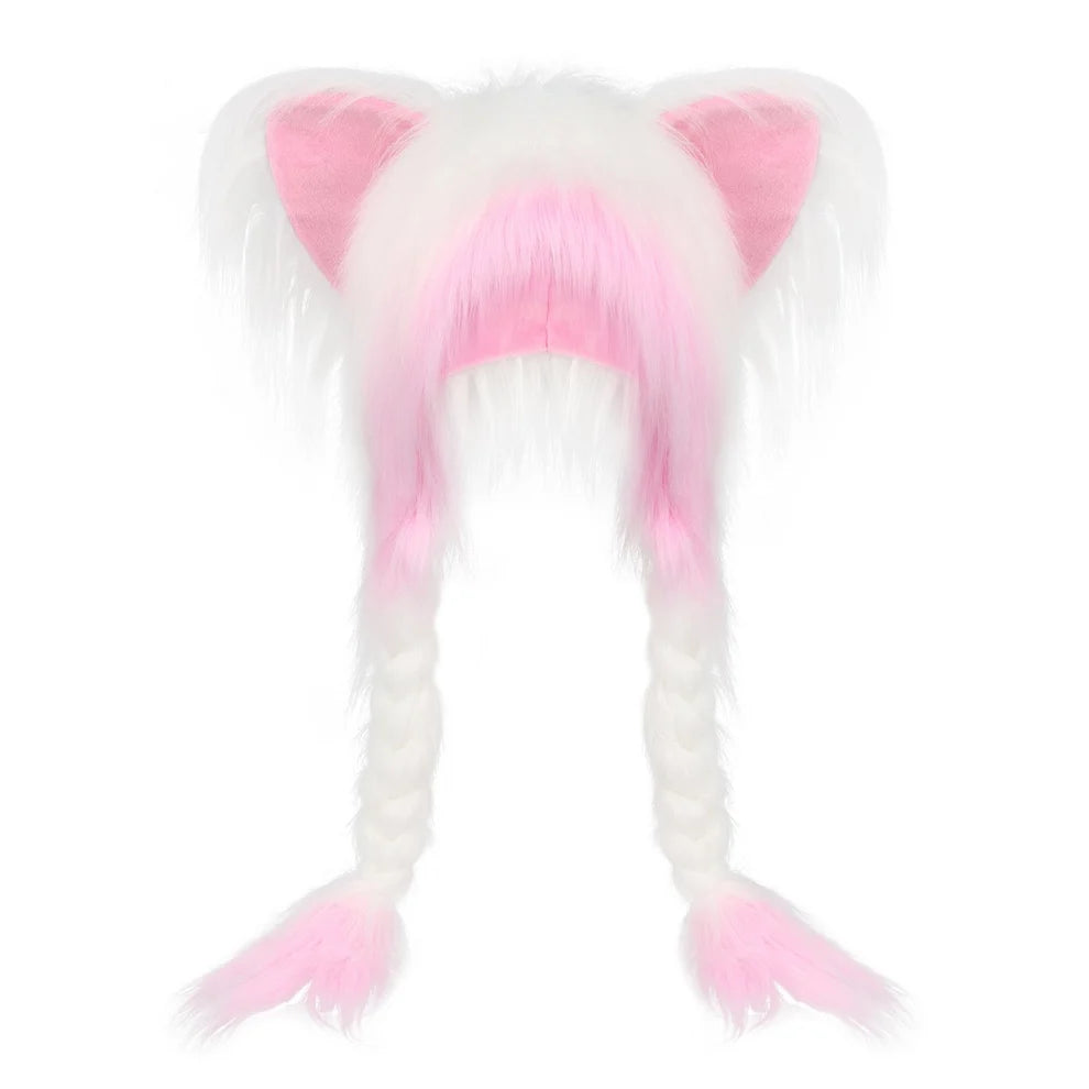 ⚡ Flash Sale – Fluffy Cat Ear Hat | Halloween & Christmas Cozy Plush Headwear
