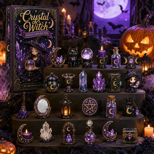⏳ Last Day 50% OFF – 🔮 2026 Crystal Witch Advent Calendar | 24 Days of Mystical Miniatures, Crystal-Inspired Surprises & Witchy Fantasy Charm ✨