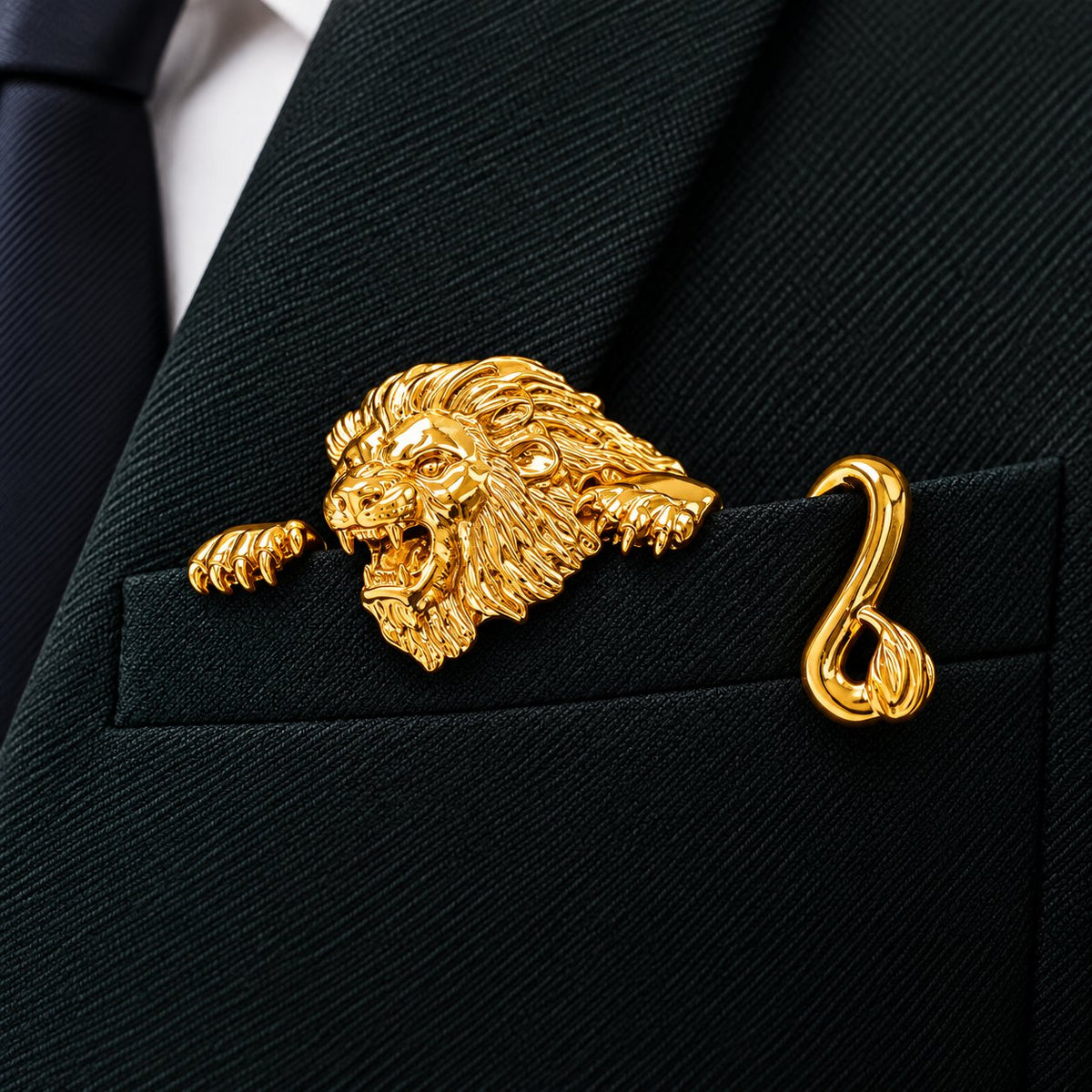 🌟 Luxury Sculpted Animal Brooch – Premium Statement Piece for Suits & Blazers