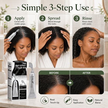 Hair Dye Comb for Fast Root Touch-Ups. Plant-Based. Scalp-Friendly