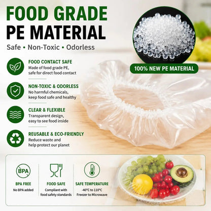 🔥Limited Offer: Disposable Stretch Food Covers for Bowls & Plates | Buy 50 Get 50 Free, 100PCS Total🔥