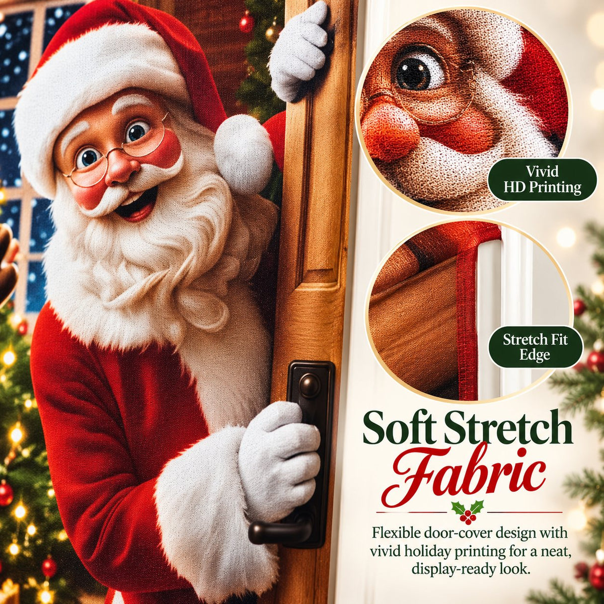 🎅 Santa & Reindeer Christmas Door Cover