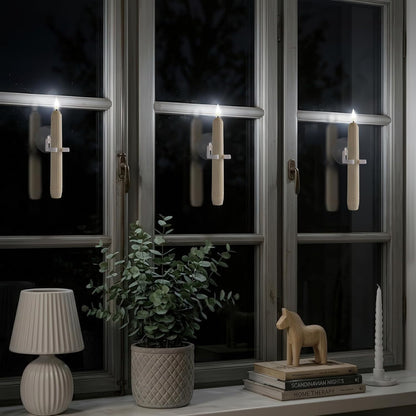 🕯️ Dusk-to-Dawn LED Window Candles with Suction Cups – 6-Pack