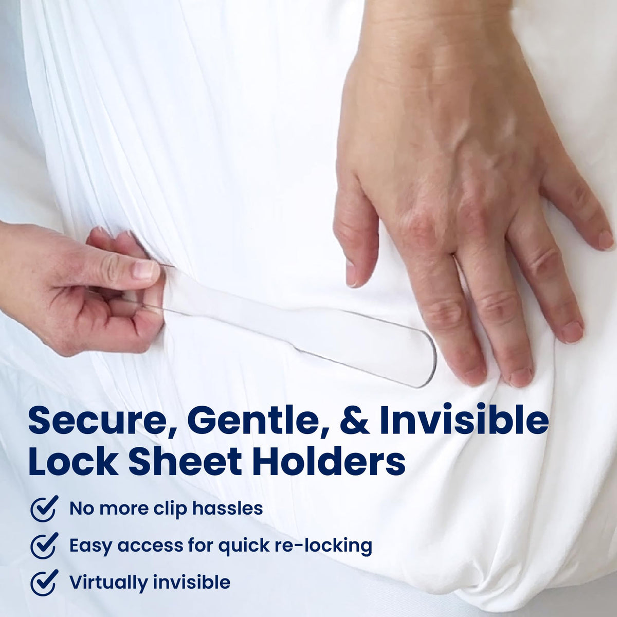 Invisible Bed Sheet And Mattress Cover Fastener--Four Packs