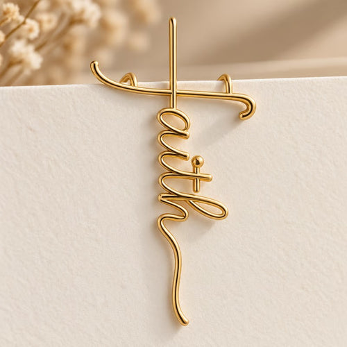 Faith-Inspired Gold Paper Clips ✝️ | Decorative Christian Page Markers, Perfect Small Religious Gifts for Church Friends & Family (Set of 10)