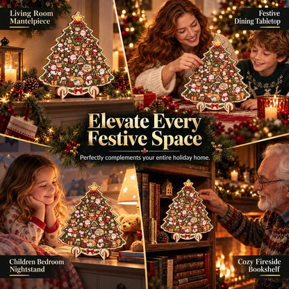 🎄 ✨ Intricate Christmas Keepsake Wooden Puzzle Ornaments – Artistic Festive Tabletop Décor