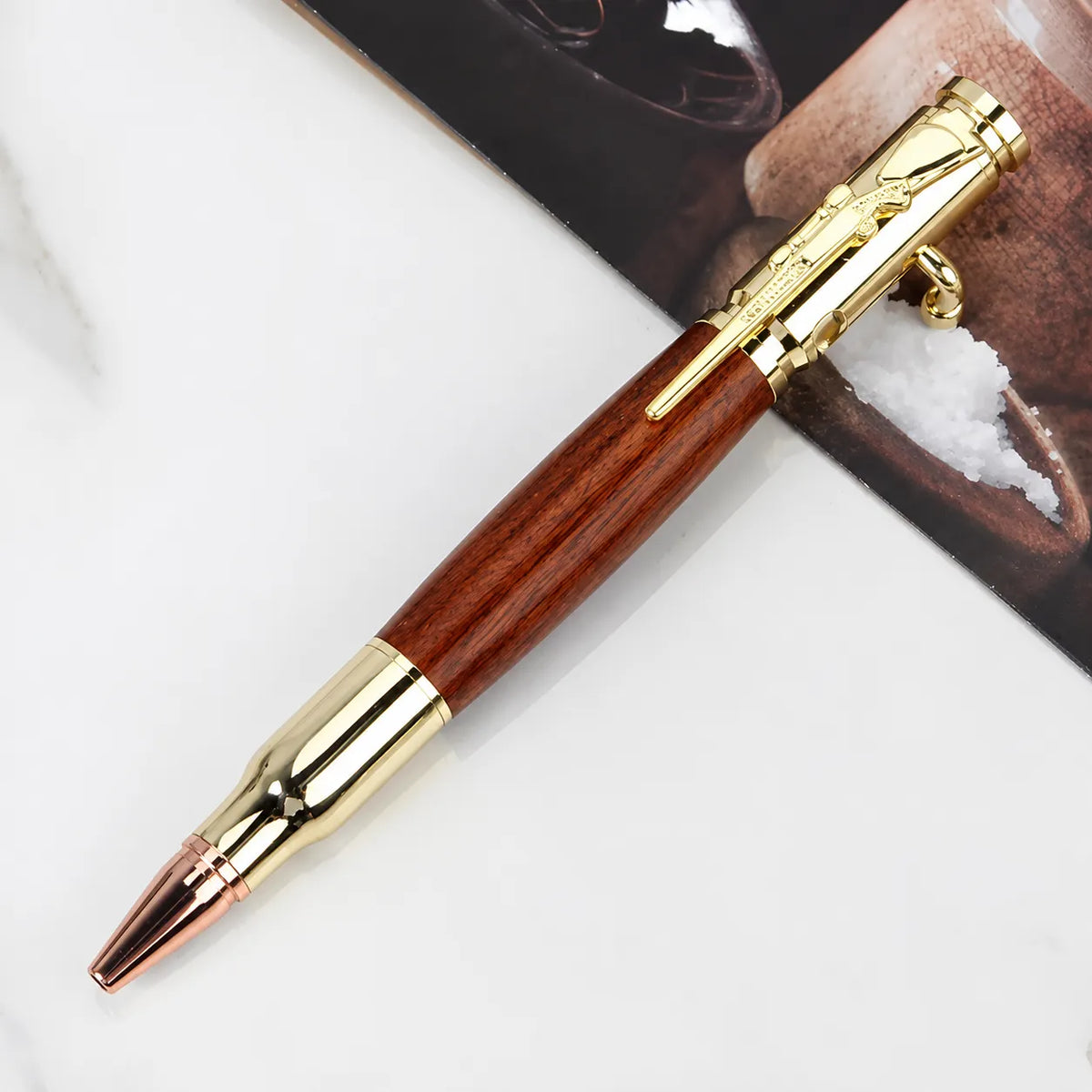🖊🇺🇸Handmade Bolt Action Wooden Bullet Pen | Crafted From Real Wood & Bullet Casing🦅