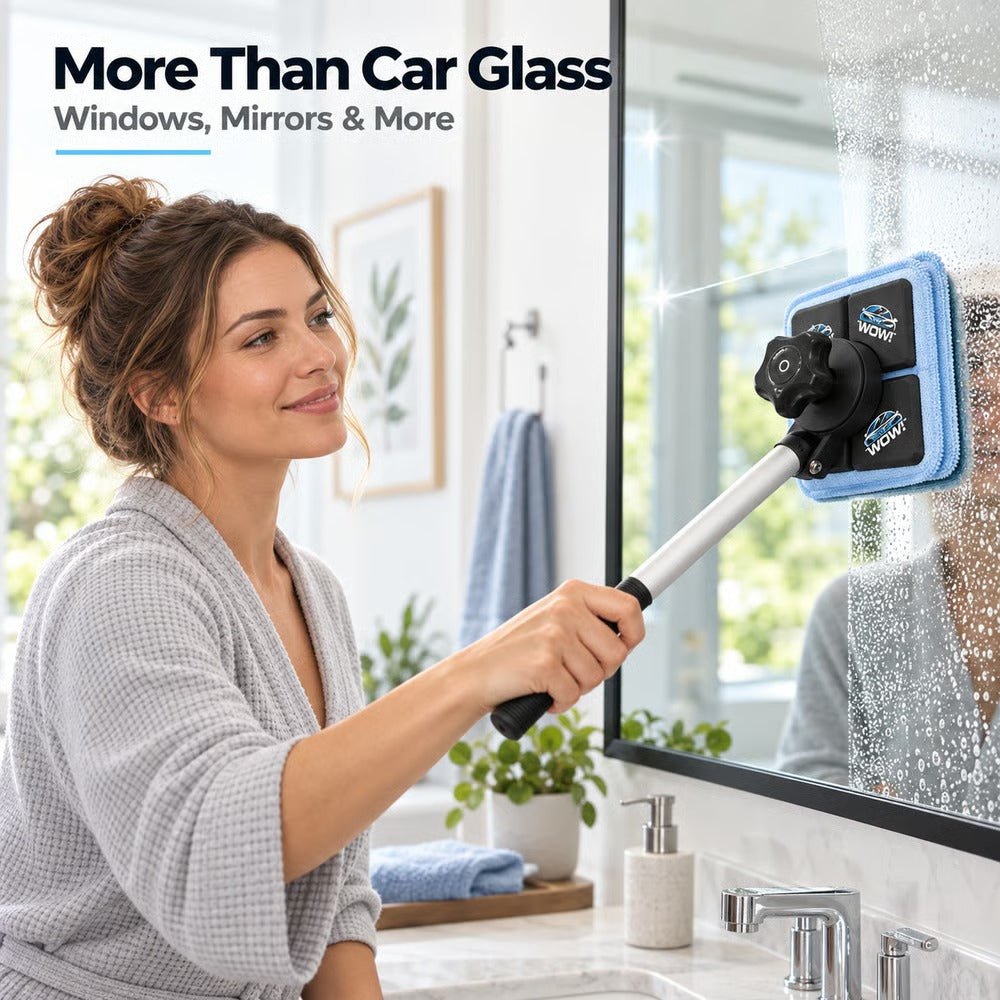 Dual Magnetic Car Windshield Cleaner | Streak-Free Auto Glass Cleaning Kit