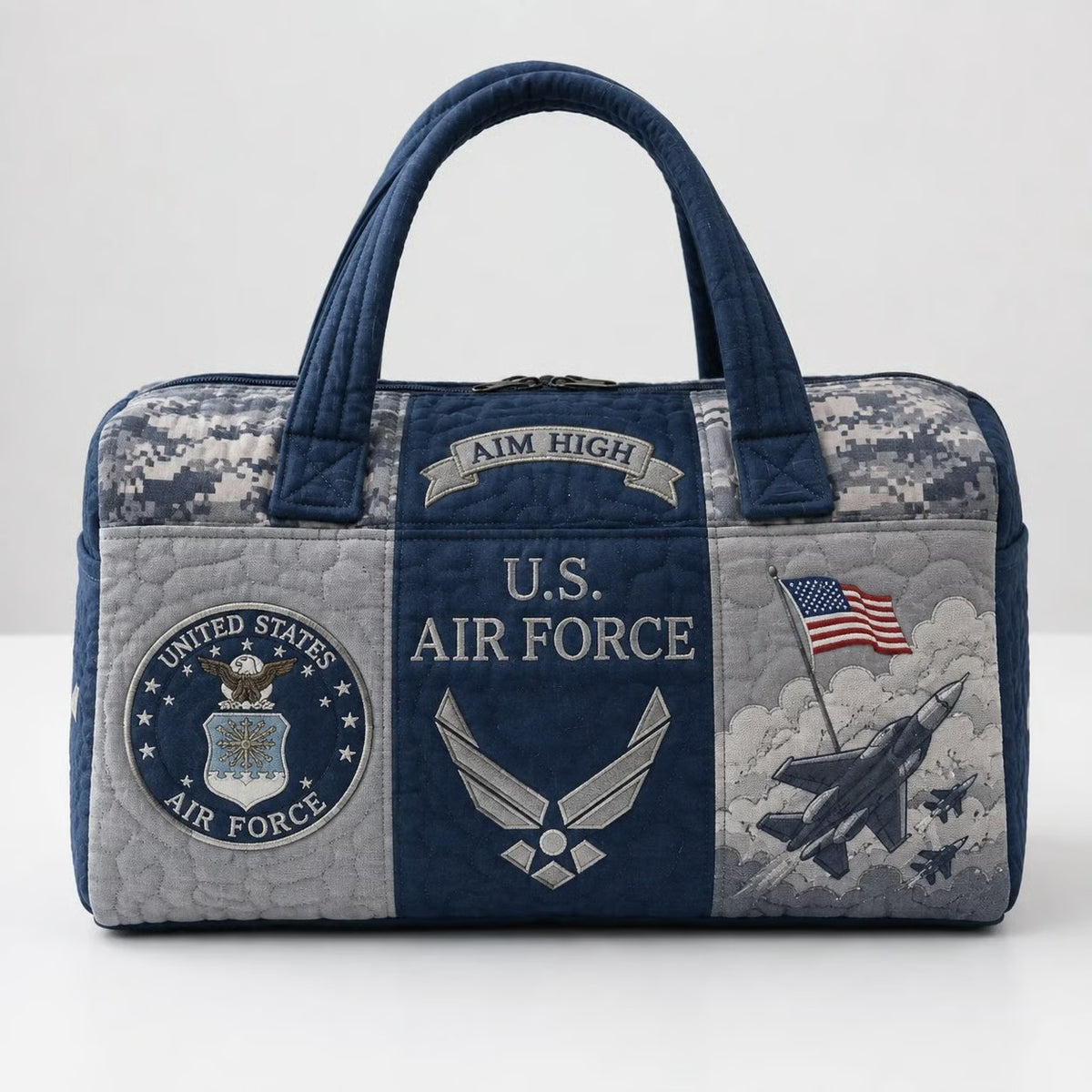 100% Handmade US Military Heritage Quilted Duffel Bag(𝐃𝐚𝐧𝐢𝐞𝐥 𝐁𝐫𝐨𝐨𝐤𝐬 𝐇𝐚𝐧𝐝𝐦𝐚𝐝𝐞®)