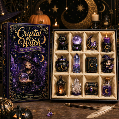 ⏳ Last Day 50% OFF – 🔮 2026 Crystal Witch Advent Calendar | 24 Days of Mystical Miniatures, Crystal-Inspired Surprises & Witchy Fantasy Charm ✨