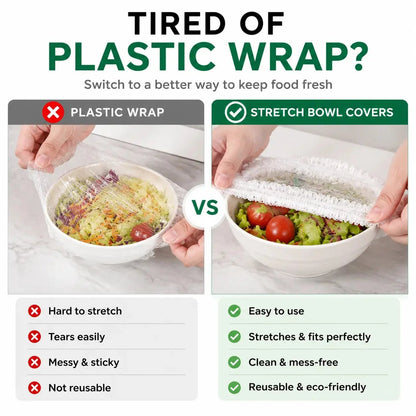 🔥Limited Offer: Disposable Stretch Food Covers for Bowls & Plates | Buy 50 Get 50 Free, 100PCS Total🔥