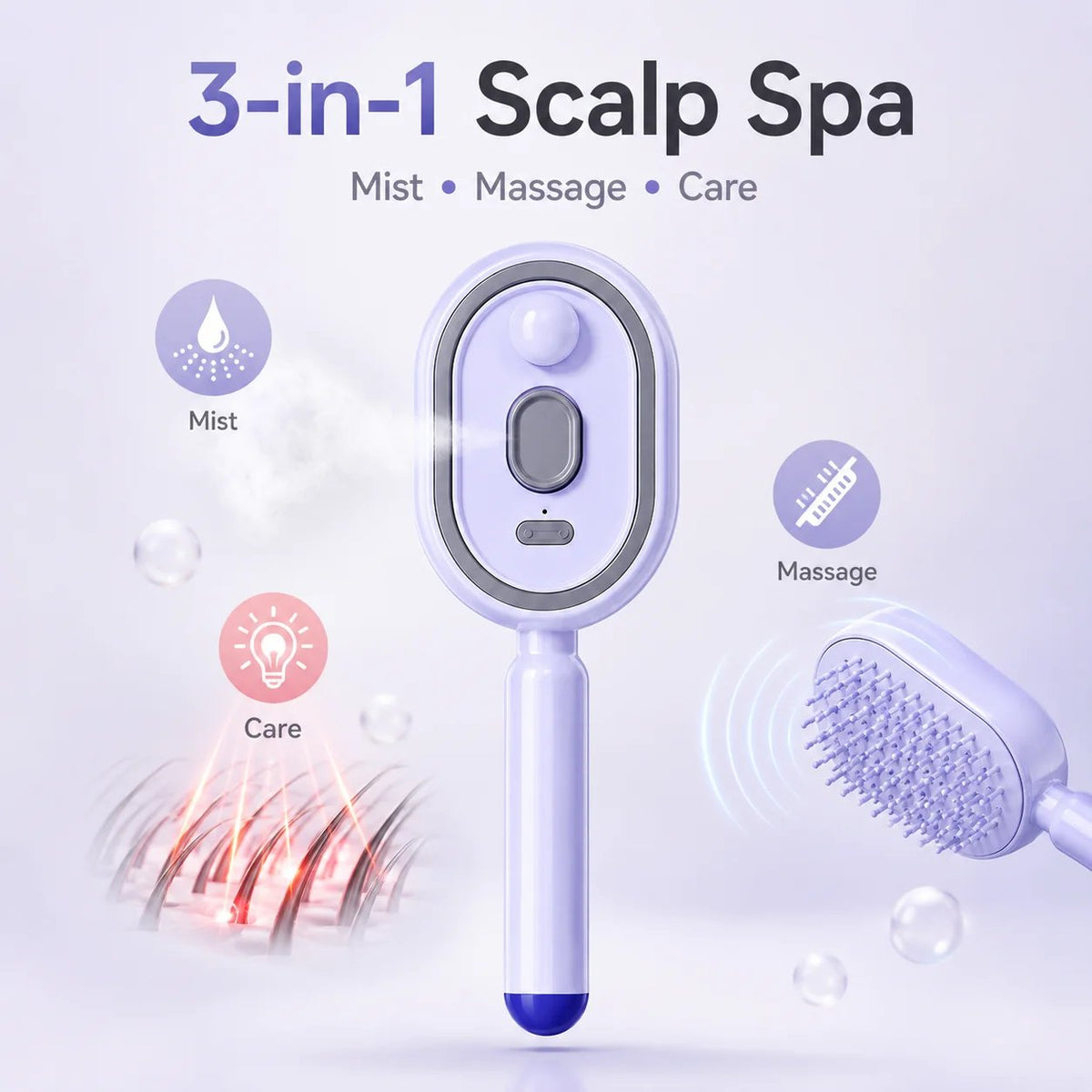 3-in-1 Mist Spray Scalp Massage Comb
