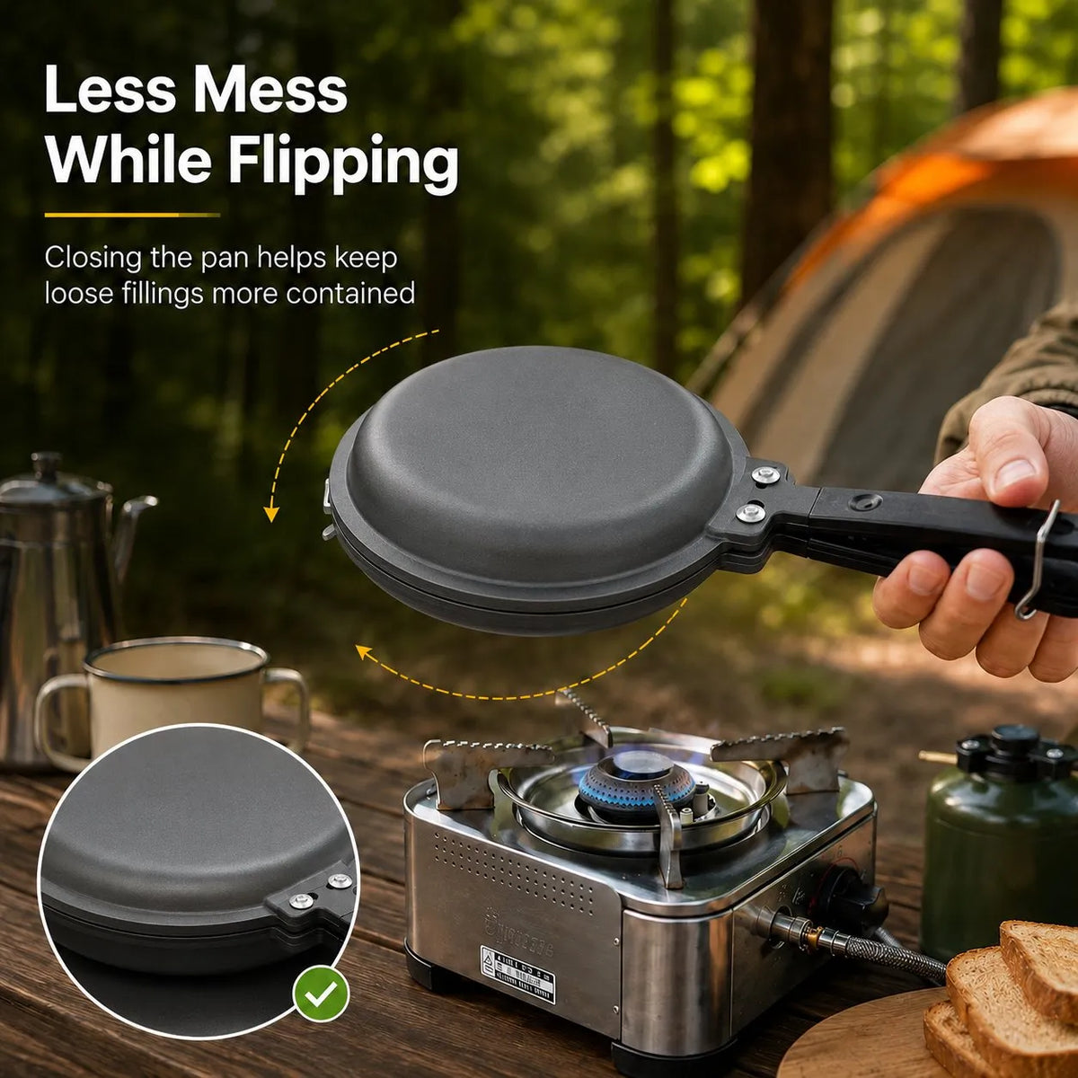 Double-Sided Nonstick Flip Pan – For Camping & Home