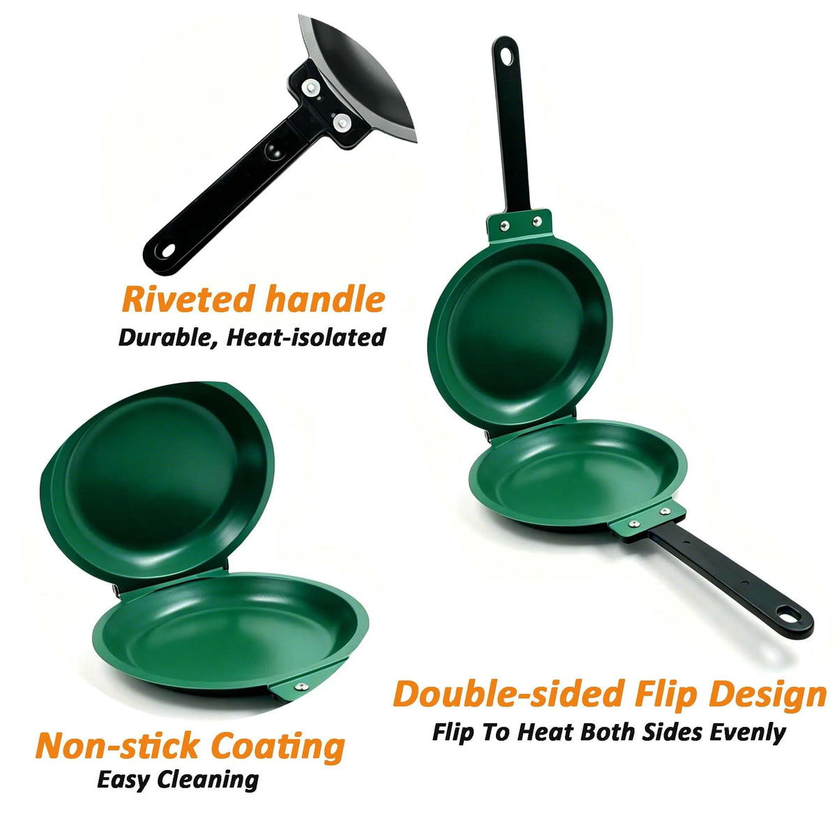 Double-Sided Nonstick Flip Pan – For Camping & Home