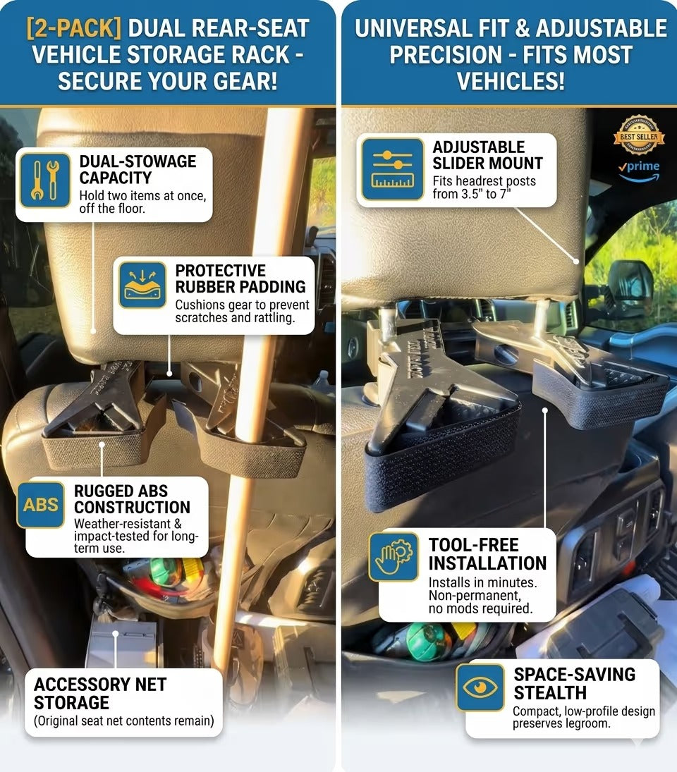 The Ultimate Universal Seat Back Gun Rack – Buy 2 Free Shipping