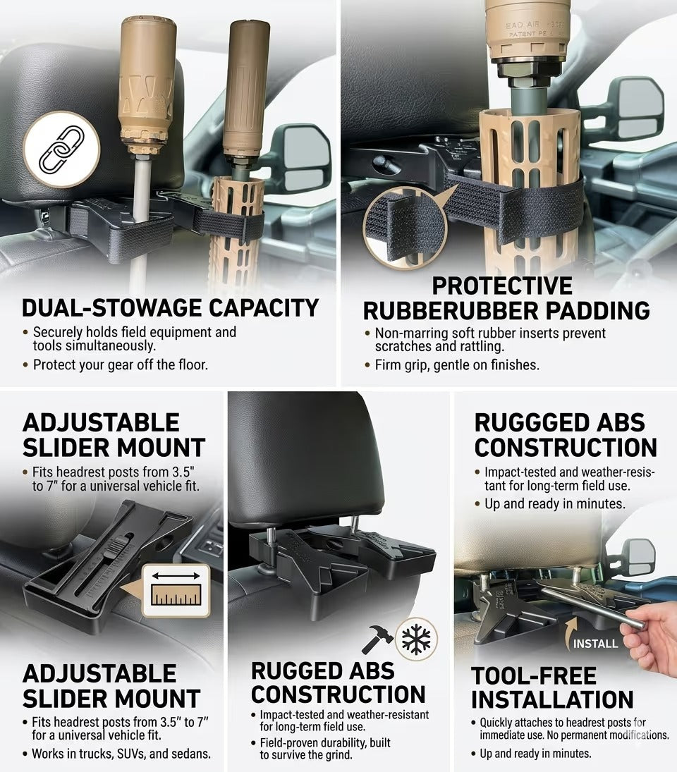 The Ultimate Universal Seat Back Gun Rack – Buy 2 Free Shipping