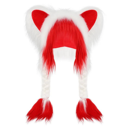 ⚡ Flash Sale – Fluffy Cat Ear Hat | Halloween & Christmas Cozy Plush Headwear