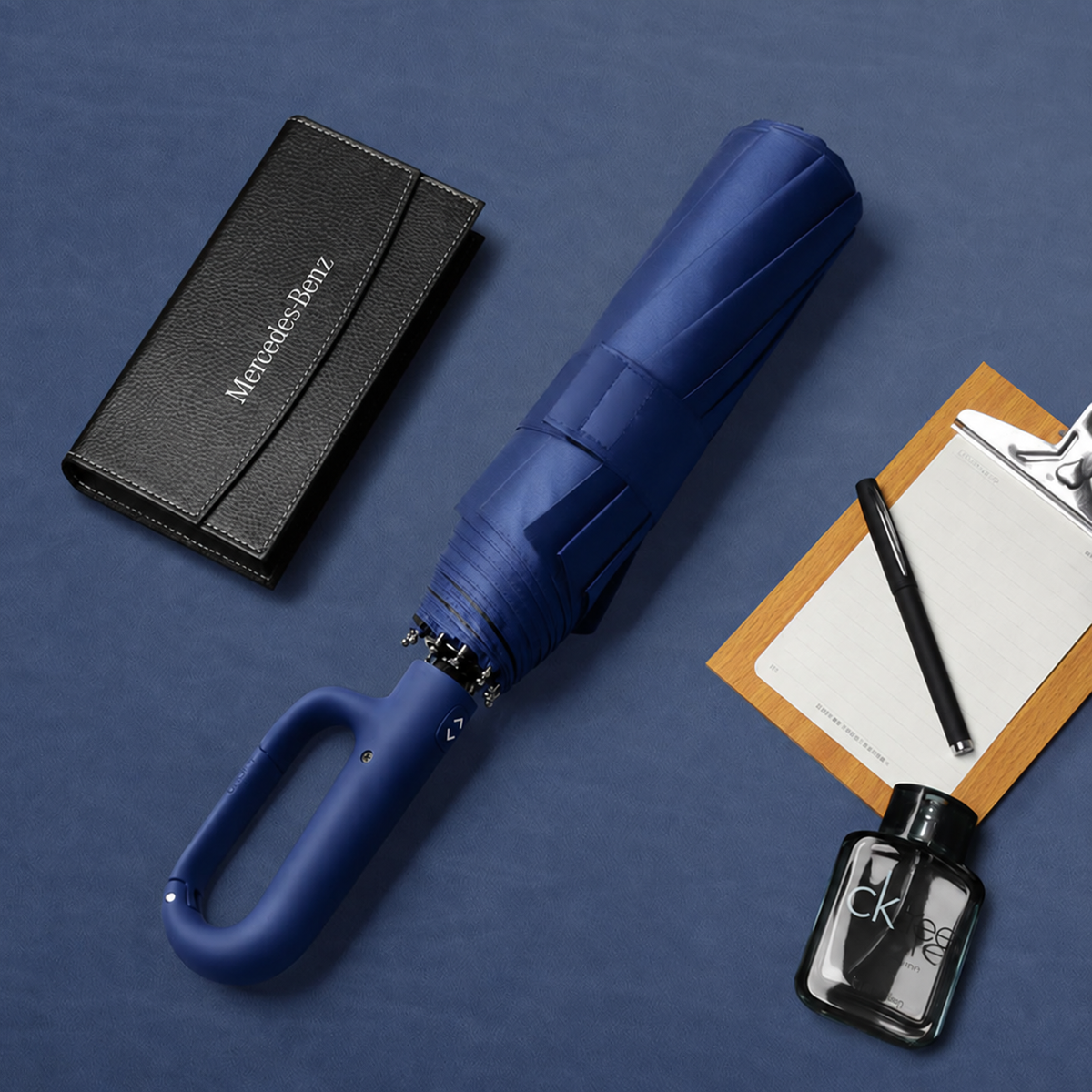 🔥Automatic Folding Umbrella – Windproof, Waterproof & Compact ☔ with Loop Buckle for Everyday Carry 🌬️💧