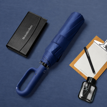 🔥Automatic Folding Umbrella – Windproof, Waterproof & Compact ☔ with Loop Buckle for Everyday Carry 🌬️💧