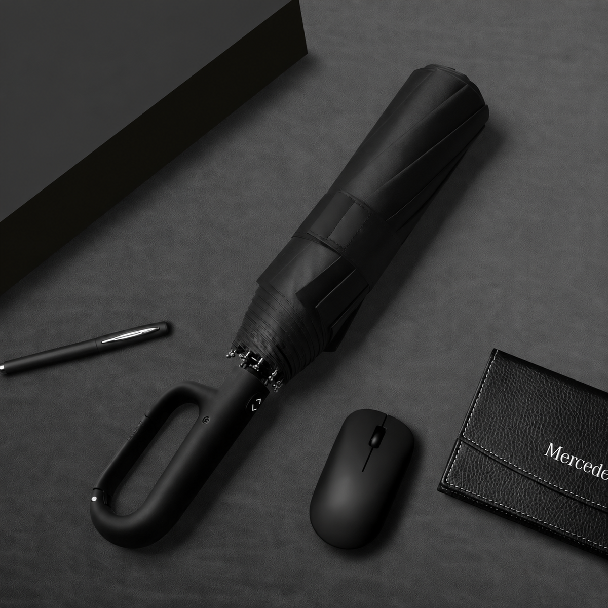 🔥Automatic Folding Umbrella – Windproof, Waterproof & Compact ☔ with Loop Buckle for Everyday Carry 🌬️💧