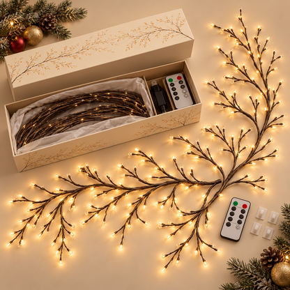Flexible LED branch light set with remote control