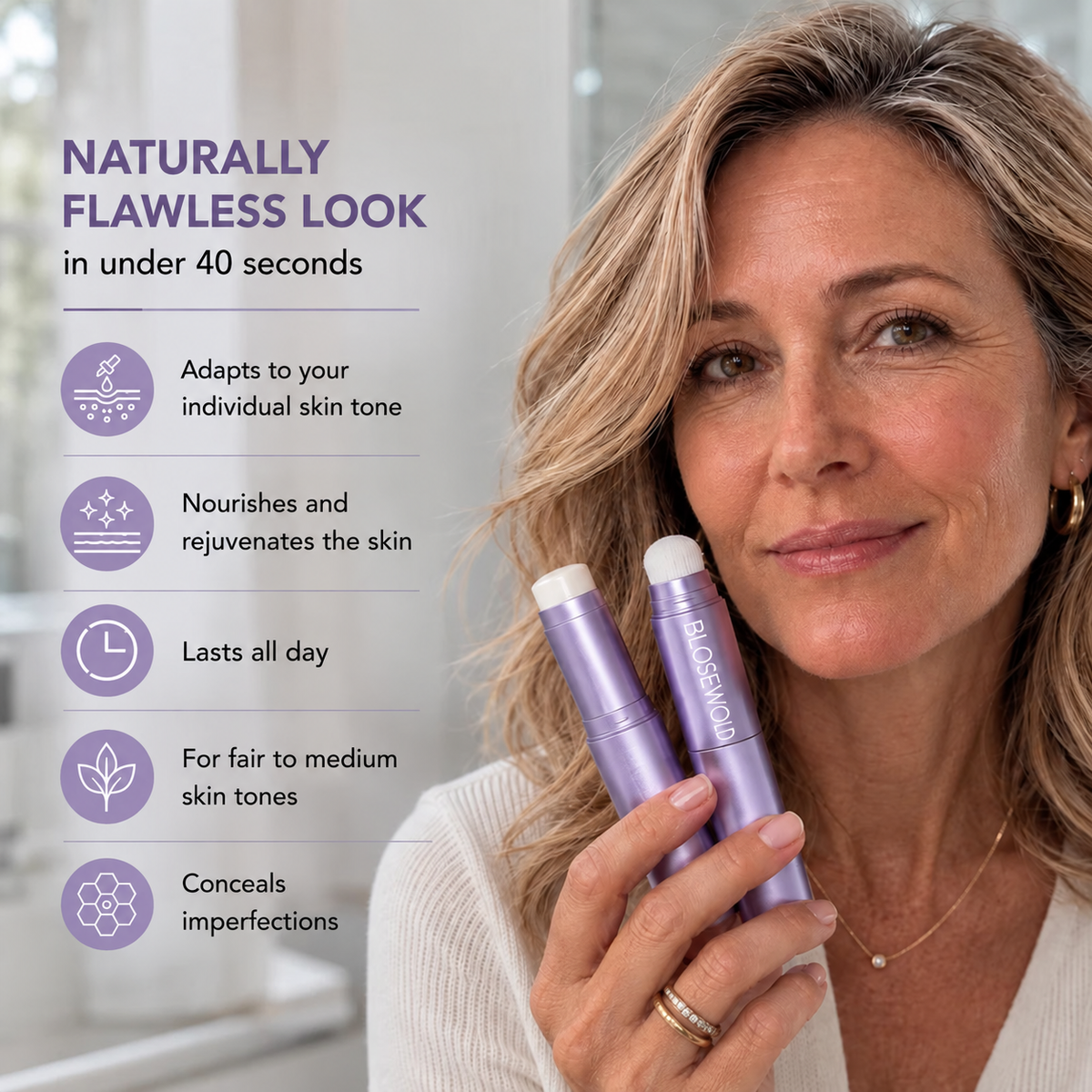 Facelover™ Changing Foundation Stick – The stick that makes mature skin glow again