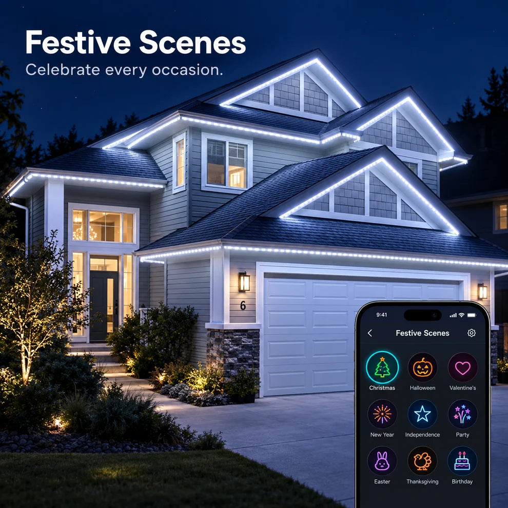🎅Early Christmas 49% OFF - Smart Rainbow LED Permanent Outdoor Light - Smartlight 🎁