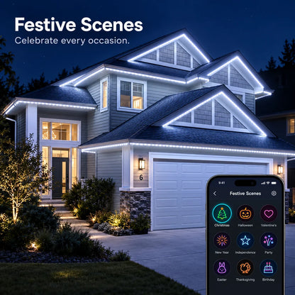 🎅Early Christmas 49% OFF - Smart Rainbow LED Permanent Outdoor Light - Smartlight 🎁