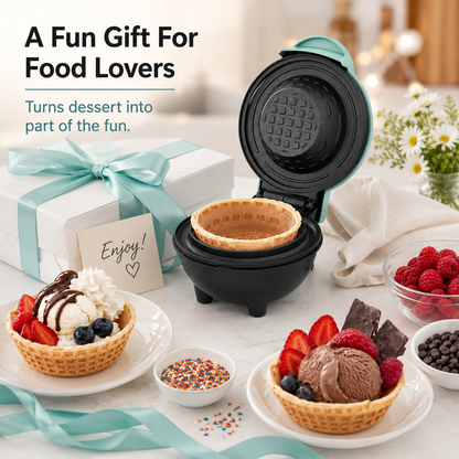 🧇 Electric Mini Waffle Bowl Maker