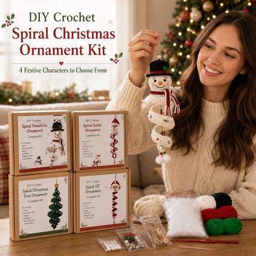 🪡 Crochet Spiral Christmas Ornament DIY Kit