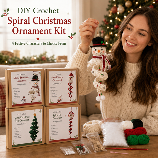 🪡 Crochet Spiral Christmas Ornament DIY Kit