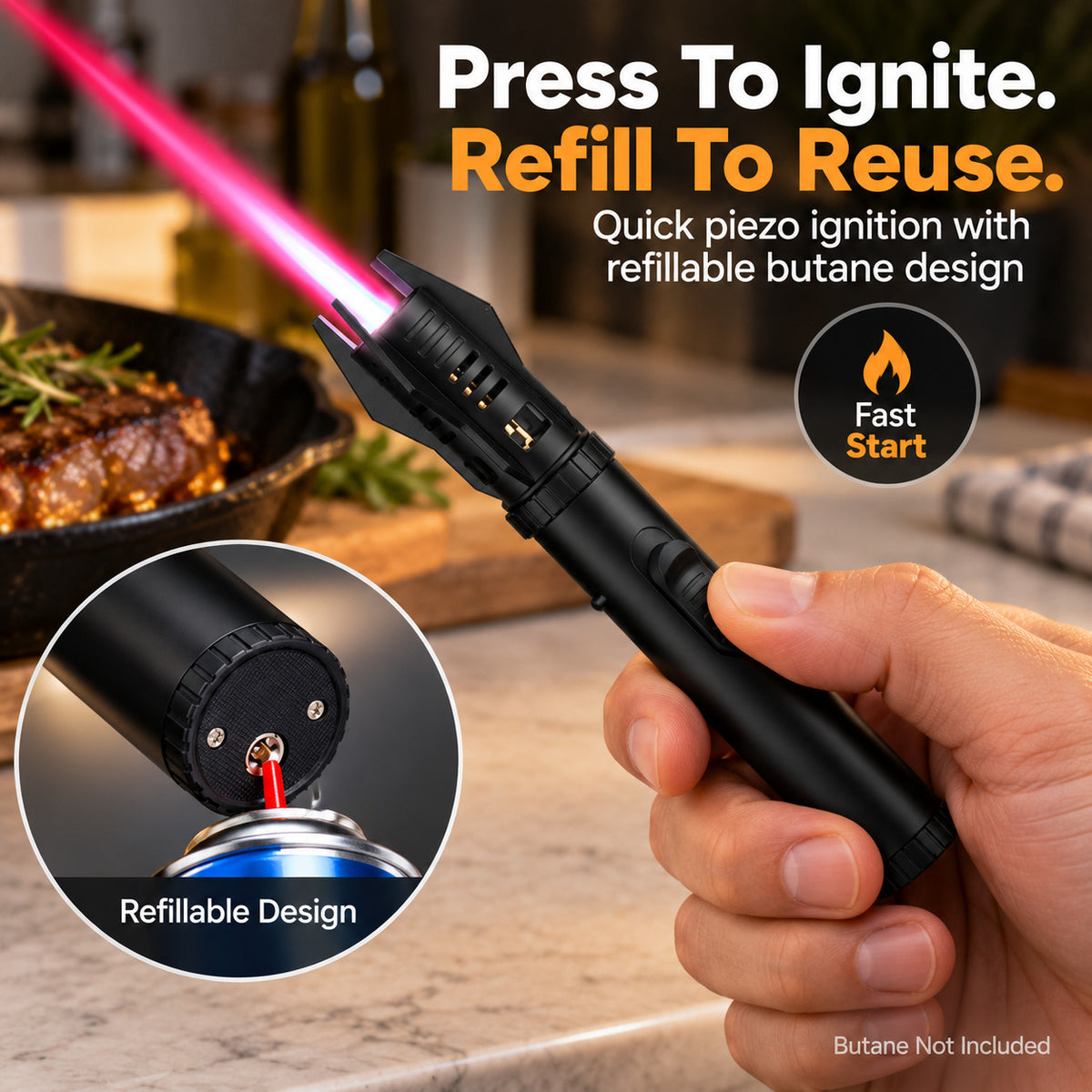 Upgraded Windproof Turbo Jet Torch Lighter