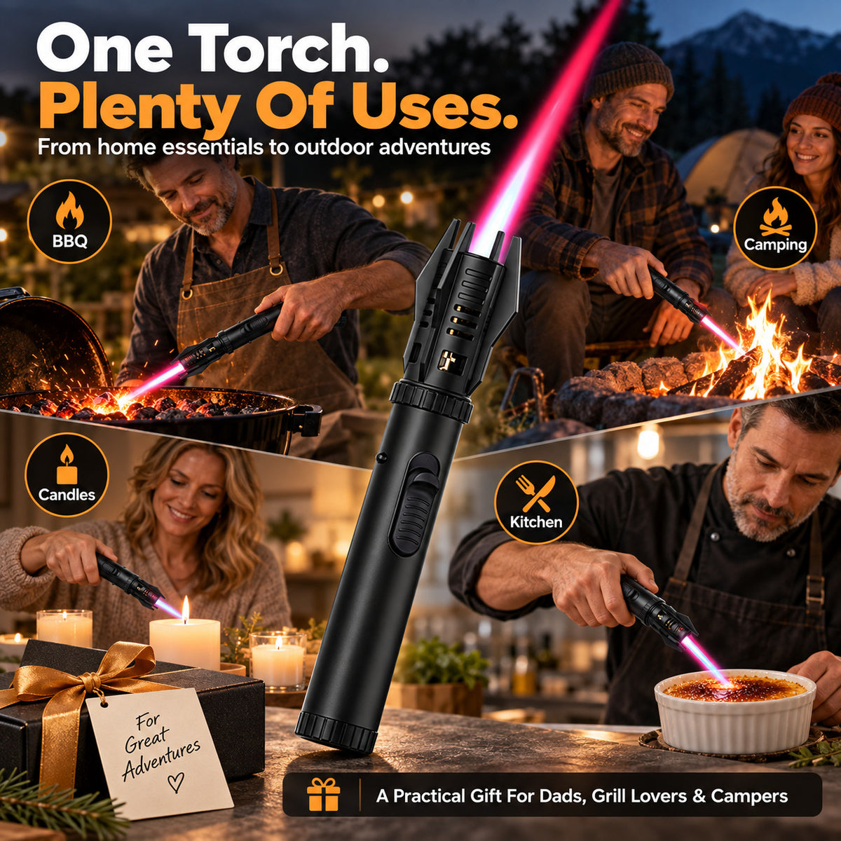 Upgraded Windproof Turbo Jet Torch Lighter