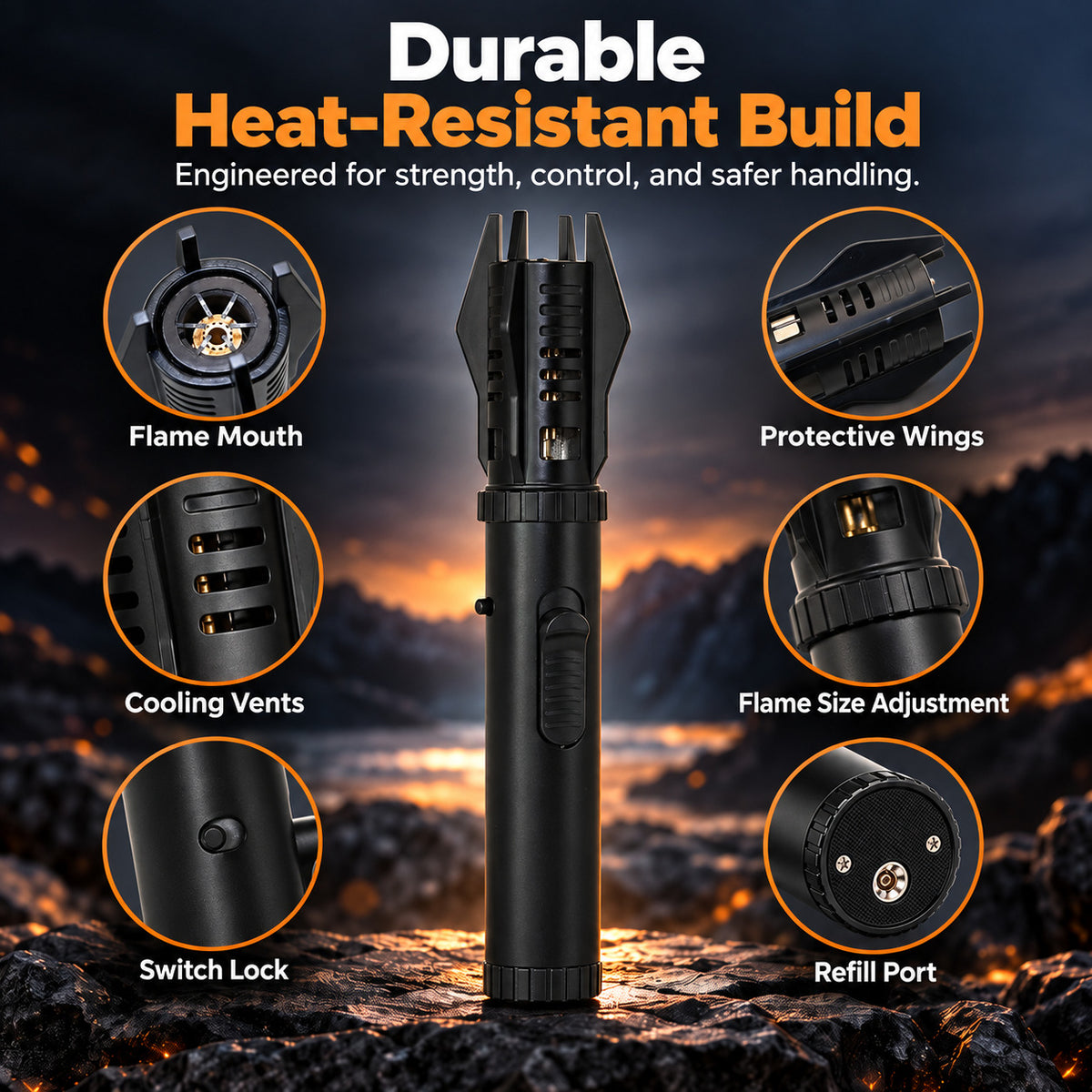 Upgraded Windproof Turbo Jet Torch Lighter