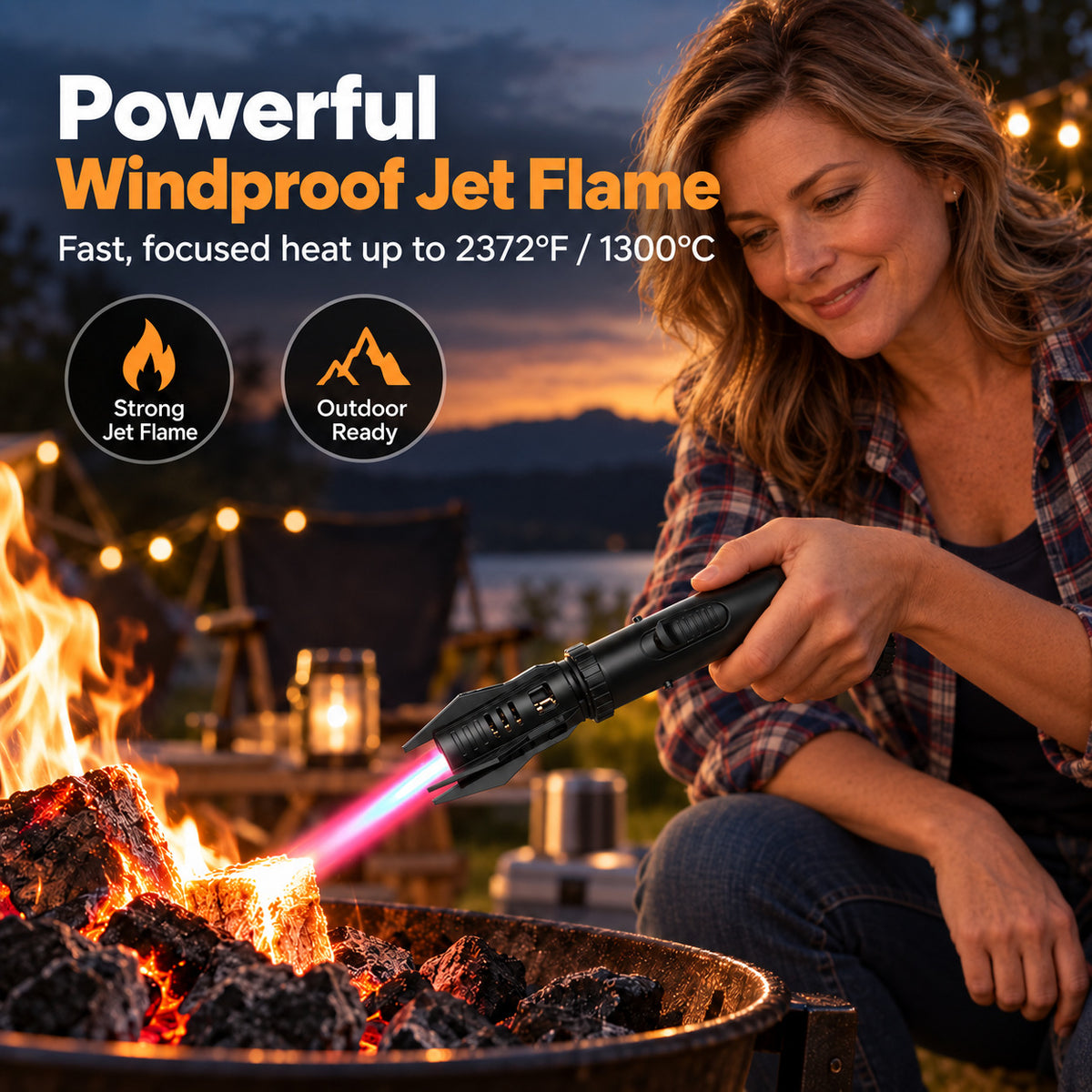 Upgraded Windproof Turbo Jet Torch Lighter