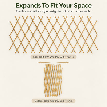 🌿 Expandable Wall-Mounted Bamboo Plant Trellis