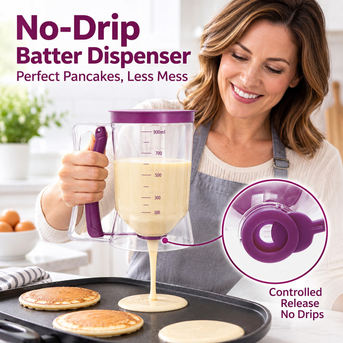 No-Drip Pancake Batter Dispenser