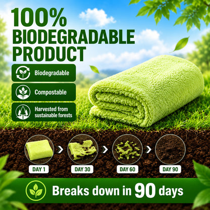 Reusable Wood-Fiber Grease-Cutting Kitchen Cloth