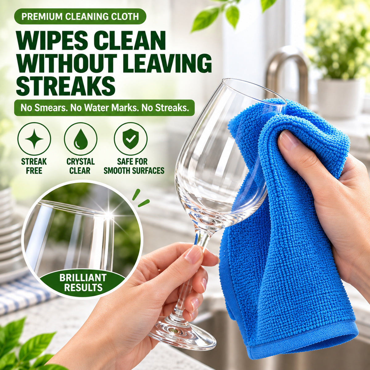 Reusable Wood-Fiber Grease-Cutting Kitchen Cloth