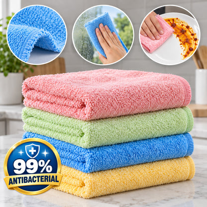 Reusable Wood-Fiber Grease-Cutting Kitchen Cloth