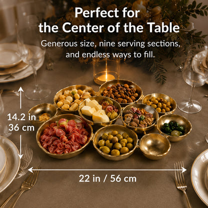 Nine-Bowl Sculptural Serving Tray