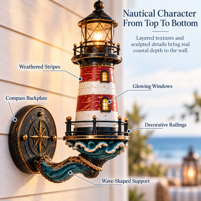 🌊Vintage Coastal Lighthouse Wall Light