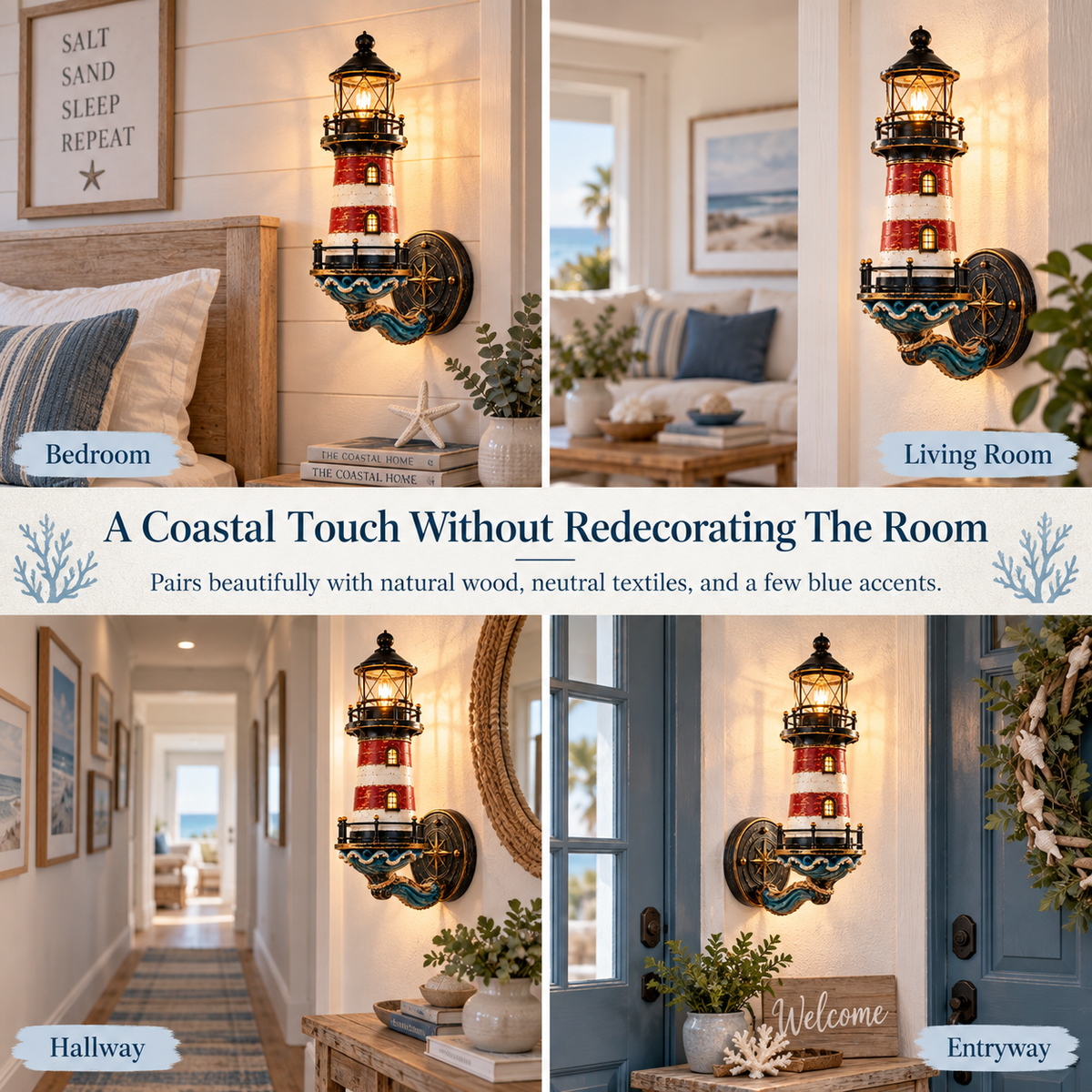 🌊Vintage Coastal Lighthouse Wall Light