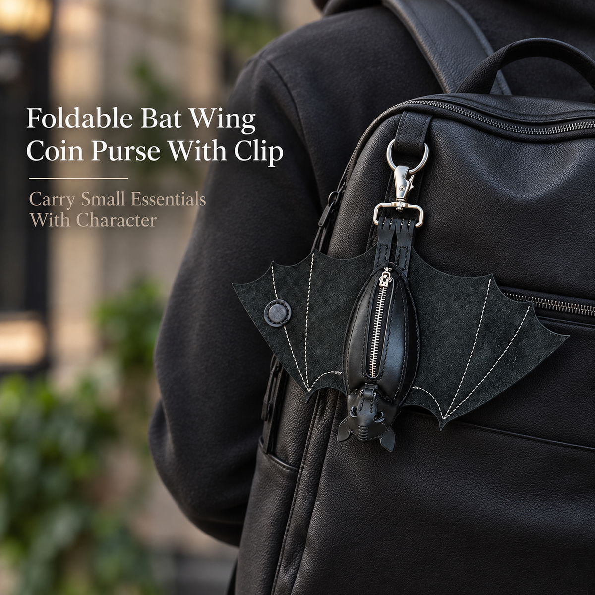 🦇Foldable Bat Wing Coin Purse With Clip