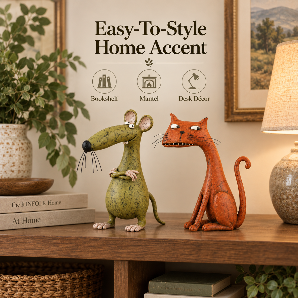 😼Whimsical Vintage Mouse & Cat Figurines🐭