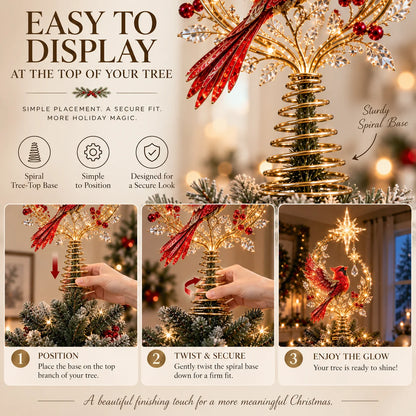 🐦Cardinal Heaven’s Light Tree Topper🌟