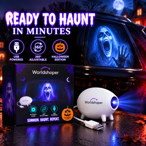 🎃 Halloween Window Projector 👻 16 Spooky Films USB Powered Holiday Decor