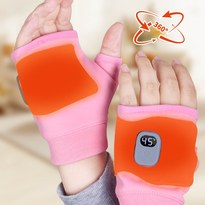 Warmth distributed over palm and fingers